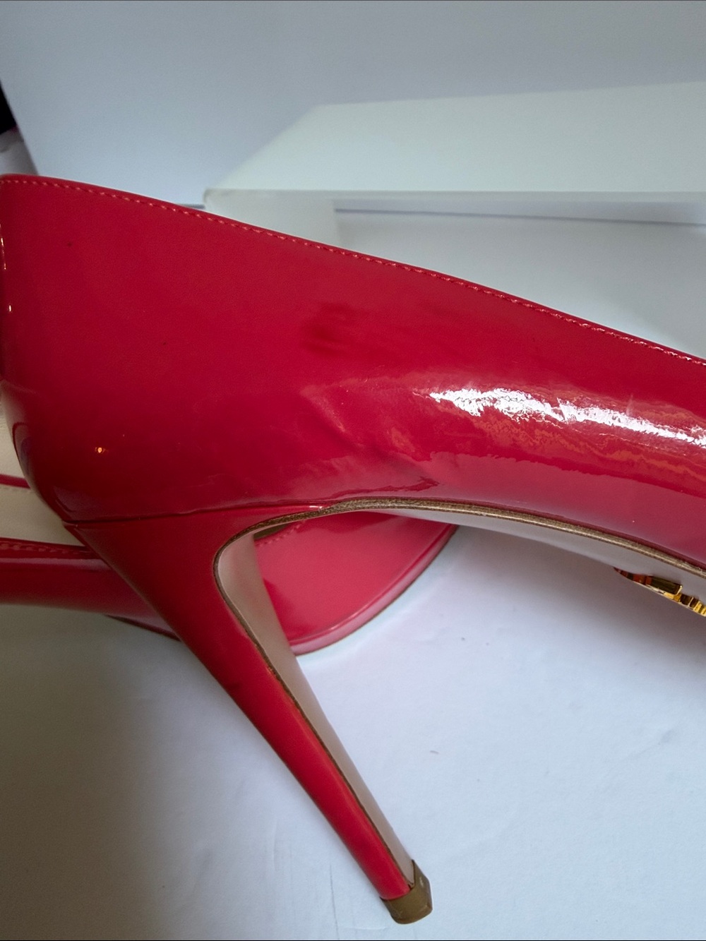 Prada Patent Leather Open-Toe Pumps in Hot Pink 8.5 - Picture 11 of 12